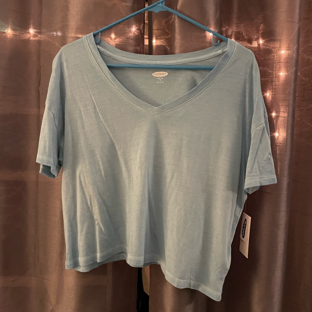 Light blue old navy crop tee